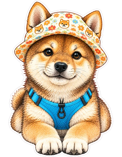 前足にあごをのせてくつろいでいる柴犬のぽんず